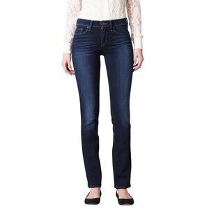 Lucky Brand Women's Sofia Jeans Straight Leg Dark Blue Cotton Denim Size 10 Long
